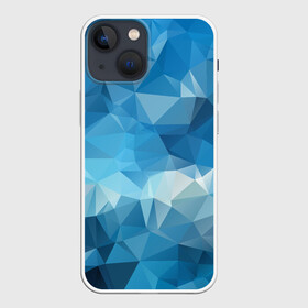Чехол для iPhone 13 mini с принтом Цифровое небо в Новосибирске,  |  | абстракция | геометрический | градиент | грани | мозаика | полигоны | синий | текстура | треугольники | фон | цвет | яркий