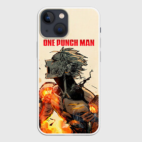 Чехол для iPhone 13 mini с принтом Разрушение Геноса One Punch Man в Новосибирске,  |  | genos | genoсide | jenosu | one punch man | one punchman | onepunchman | oni saibogu | аниме | ван панч мен | ванпанчмен | генос | кибердемон | кибернетическое тело | манга | сильнейший человек | человек одинудар | человек одного удара
