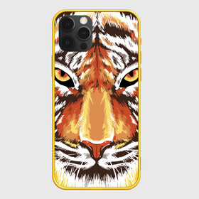 Чехол для iPhone 12 Pro с принтом Морда тигра от John Art в Новосибирске, силикон | область печати: задняя сторона чехла, без боковых панелей | Тематика изображения на принте: животные | новый год | праздник | тигр