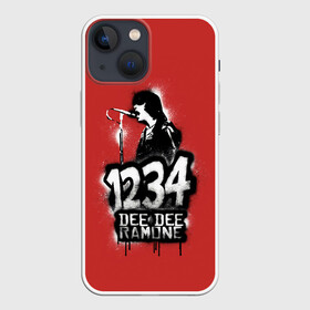 Чехол для iPhone 13 mini с принтом Dee Dee Ramone в Новосибирске,  |  | Тематика изображения на принте: alternative | music | punk | punkrock | ramones | ramons | rock | альтернатива | музыка | панк | панкрок | рамонс | рок