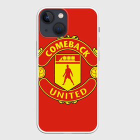 Чехол для iPhone 13 mini с принтом Камбек Юнайтед это Манчестер юнайтед в Новосибирске,  |  | 7 | cristiano | manchester united | mu | ronaldo | криштиану рональдо | мю | футбол