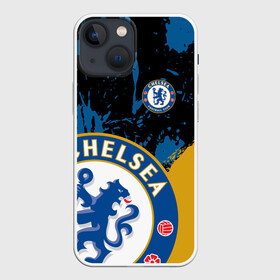 Чехол для iPhone 13 mini с принтом ЧЕЛСИ   CHELSEA GOLDEN LOGO в Новосибирске,  |  | blue | chelsea | fc | football | football club | lion | sport | лев | синий | спорт | спортивные | униформа | фирменные цвета | фк | футбол | футбольный клуб | челси