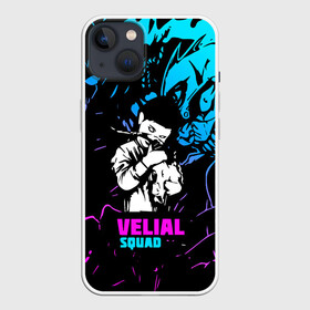 Чехол для iPhone 13 с принтом Velial Squad neon в Новосибирске,  |  | pharaoh | velial | velial squad | velialsquad | велиал сквад | глубина | реакция | рэп