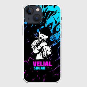 Чехол для iPhone 13 mini с принтом Velial Squad neon в Новосибирске,  |  | pharaoh | velial | velial squad | velialsquad | велиал сквад | глубина | реакция | рэп