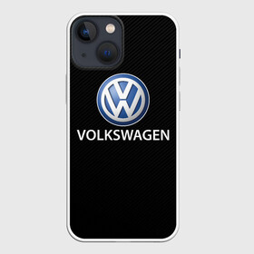 Чехол для iPhone 13 mini с принтом VOLKSWAGEN CARBON в Новосибирске,  |  | auto | sport | volkswagen | wolksvagen | wolkswagen | авто | автомобиль | автомобильные | бренд | вольцваген | марка | машины | спорт | фольцваген