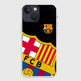 Чехол для iPhone 13 mini с принтом FC BARCELONA LOGOBOMBING ФИРМЕННЫЕ ЦВЕТА в Новосибирске,  |  | barca | barcelona | fc barca | барка | барселона