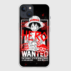 Чехол для iPhone 13 с принтом One Piece: Разыскивается Манки Д Лаффи в Новосибирске,  |  | anime | hero | monkey d luffy | one piece | wanted | аниме | ванпис | манга | манки д лаффи | манки д луффи | соломенная шляпа