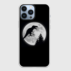 Чехол для iPhone 13 Pro Max с принтом T REX НА ЛУНЕ в Новосибирске,  |  | bicycle | bike | fly | moon | rex | trex | tyrannosaur | бикукле | динозаврик | животные | летающий динозавр | луна | на велосипеде на фоне луны | ночной пейзаж | палеонтология | пародия | полёт | прикол | т рекс