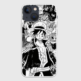 Чехол для iPhone 13 mini с принтом Ван Пис, One Piece, манга в Новосибирске,  |  | Тематика изображения на принте: lucy | luffy monkey | mugiwara | one piece | straw hat | аниме | большой куш | ван пис | ванпис | луффи | манга | одним куском | раскадровка | страницы