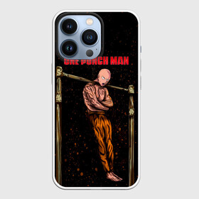 Чехол для iPhone 13 Pro с принтом One Punch Man Сайтама турникимэн в Новосибирске,  |  | Тематика изображения на принте: hagemanto | one punch man | one punchman | onepunchman | saitama | sensei | аниме | ван панч мен | ванпанчмен | лысый плащ | манга | сайтама | сильнейший человек | учитель | человек одинудар | человек одного удара