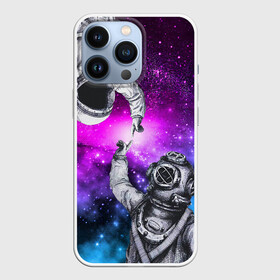 Чехол для iPhone 13 Pro с принтом Космонавт и Водолаз Сотворение в Новосибирске,  |  | astronaut | cosmos | diver | elon musk | nasa | planet | space | spacex | star | universe | water | абстракция | астронавт | вода | водолаз | вселенная | галактика | дайвер | звезда | илон маск | космонавт | космос | микеланджело | наса