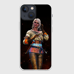 Чехол для iPhone 13 mini с принтом Сiri в Новосибирске,  |  | ciri | fire | wild hunt | witch | witcher | амулет | ведьма | ведьмак | волк | дикая охота | оберег | огонь | цири