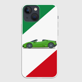 Чехол для iPhone 13 mini с принтом Lamborghini (Италия) в Новосибирске,  |  | auto | car | cars | italia | italy | lamborghini | авто | автомобиль | италия | ламбо | ламборгини | машина | тачка