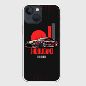 Чехол для iPhone 13 mini с принтом HOOLIGAN (HOONIGAN) в Новосибирске,  |  | 240 | car | cars | drift | hooligan | hoonigan | japan | jdm | nissan | sx | авто | автомобиль | дрифт | ниссан | тачка | хулиган | хуниган | япония