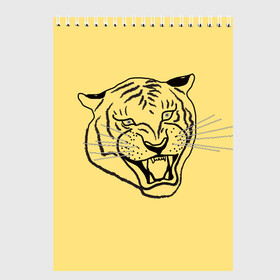 Скетчбук с принтом тигр на золотом фоне в Новосибирске, 100% бумага
 | 48 листов, плотность листов — 100 г/м2, плотность картонной обложки — 250 г/м2. Листы скреплены сверху удобной пружинной спиралью | Тематика изображения на принте: art line | chinese calendar | contour | golden | head | mascot | muzzle | new year | symbol | tiger | year of the tiger | арт лайн | год тигра | голова | золотой | китайский календарь | контур | новогодний | новый год | символ | талисман | тигр