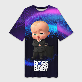 Платье-футболка 3D с принтом Деловой Босс молокосос в костюме в Новосибирске,  |  | baby | boss | boss baby | босс | босс молокосос | маленький босс | малыш | мальчик | молокосос | ребенок