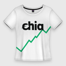 Женская футболка 3D Slim с принтом Криптовалюта Чиа в Новосибирске,  |  | 2021 | 2022 | bitcoin | btc | chia | chia network | dogecoin | ethereum | ssd | xch | биткоин | в топе | в тренде | жёсткие диски | крипта | криптовалюта | майнинг | чиа
