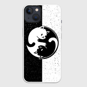 Чехол для iPhone 13 с принтом YIN YANG CATS   ИНЬ ЯНЬ КОТИКИ В ЗВЁЗДНОМ НЕБЕ в Новосибирске,  |  | anime | cat | cats | galaxy | kitten | love | philosophy | space | yang | yin | yoga | аниме | галактика | инь | йога | космос | кот | котенок | котик | котики | коты | любовь | противоположность | сердце | философия | ян