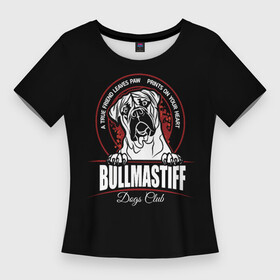 Женская футболка 3D Slim с принтом Бульмастиф (Bullmastiff) в Новосибирске,  |  | animal | bulldog | bullmastiff | dog | mastiff | бульдог | бульмастиф | год собаки | друг человека | животное | зверь | кинолог | мастиф | пёс | порода собак | собака бульмастиф | собаковод | сторожевая собака
