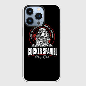 Чехол для iPhone 13 Pro с принтом Кокер Спаниель (Cocker Spaniel) в Новосибирске,  |  | Тематика изображения на принте: cocker spaniel | dog spaniel | k | английский спаниель | год собаки | друг человека | животное | зверь | кавалер спаниель | кинг чарльз спаниель | кинолог | кокер спаниель | охотничья собака | пёс