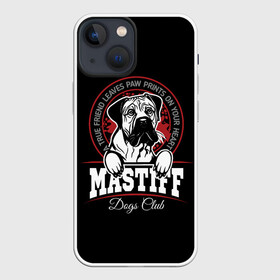 Чехол для iPhone 13 mini с принтом Мастиф (Mastiff) в Новосибирске,  |  | animal | cane corso | dog | fighting dog | mastiff | бойцовская собака | год собаки | дог | друг человека | животное | зверь | кане корсо | кинолог | мастиф | пёс | порода собак | собака мастиф | собаковод | четвероногий