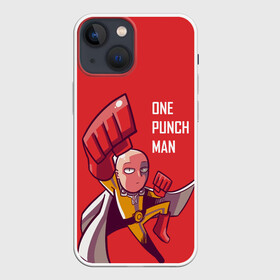 Чехол для iPhone 13 mini с принтом Ванпачмен удар в Новосибирске,  |  | one punch man | ванпачмен | лысый супергерой | сайтама | удар