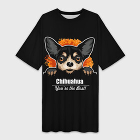 Платье-футболка 3D с принтом Чихуахуа (Chihuahua) в Новосибирске,  |  | animal | chihuahua | dog | год собаки | друг человека | животное | зверь | карликовая собачка | карманная собачка | кинолог | маленькая собака | пёс | пёсик | собака чихуахуа | собаковод | четвероногий