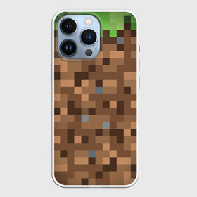Чехол для iPhone 13 Pro с принтом ЗЕМЛЯ | DIRT | MINECRAFT в Новосибирске,  |  | block | box | dirt | minecraft | pixels | texture | биом | блок | земля | майнкрафт | пиксели | пиксельный | текстура