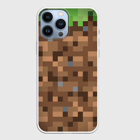 Чехол для iPhone 13 Pro Max с принтом ЗЕМЛЯ | DIRT | MINECRAFT в Новосибирске,  |  | block | box | dirt | minecraft | pixels | texture | биом | блок | земля | майнкрафт | пиксели | пиксельный | текстура