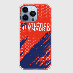 Чехол для iPhone 13 Pro с принтом Atletico Madrid: Football Club. в Новосибирске,  |  | atletico madrid | fc | football | football club | sport | атлетико мадрид | мадрид | спорт | спортивные | униформа | фирменные цвета | фк | футбол | футбольный клуб