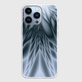 Чехол для iPhone 13 Pro с принтом Лучи. Абстракция. в Новосибирске,  |  | fractal | geometric | gray | lines | pattern | rays | геометричный | геометрия | линии | лучи | серый | узор | фрактал