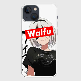 Чехол для iPhone 13 mini с принтом Waifu   2B Nier в Новосибирске,  |  | 2b | anime girl | nier automata | waifu | waifu material | вайфу | игры