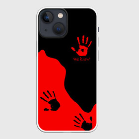 Чехол для iPhone 13 mini с принтом WE KNOW RED LOGO в Новосибирске,  |  | dovahkiin | dragon | dragonborn | fus ro dah | oblivion | rpg | skyrim | tes | tes 5 | tes skyrim | tes v | the elder scrolls | the elder scrolls skyrim | we know | докавин | дракон | мы знаем | обливион | рпг | скайрим | фус ро дах