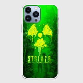 Чехол для iPhone 13 Pro Max с принтом STALKER LOGO RADIATOIN NEON TOXIC в Новосибирске,  |  | Тематика изображения на принте: chernobyl | pripyat | radiation | shadow of chernobyl | stalker | stalker 2 | воля | зона | меченый | припять | радиация | свобода | свобода воля | сталкер | сталкер 2 | тени чернобыля | чернобыль