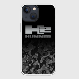 Чехол для iPhone 13 mini с принтом H2 | HUMMER LOGO в Новосибирске,  |  | auto | h1 | h2 | hammer | hmmwv | hummer | logo | авто | ам | военный | военный автомобиль | лого | логотип | милитари | миллитари | хаки | хамер | хаммер