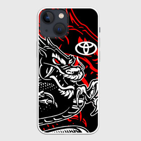 Чехол для iPhone 13 mini с принтом TOYOTA DRAGON   ТОЙОТА ДРАКОН в Новосибирске,  |  | camry | corolla | dragon | race | sport | toyota | авто | автомобиль | дракон | камри | корола | спорт | тойота