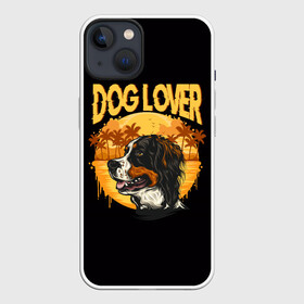 Чехол для iPhone 13 с принтом Любитель Собак (Dog Lover) в Новосибирске,  |  | anim | bernese mountain dog | bernese sheepdog | dog | бернская овчарка | бернский зенненхунд | год собаки | друг человека | животное | зверь | кинолог | овчарка | пастушья собака | пёс | порода собак