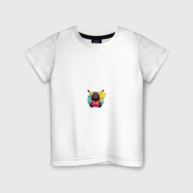 Детская футболка хлопок с принтом Pika game в Новосибирске, 100% хлопок | круглый вырез горловины, полуприлегающий силуэт, длина до линии бедер | pikachu | pokemon | squid game | игра кальмара | пикачу | покемон