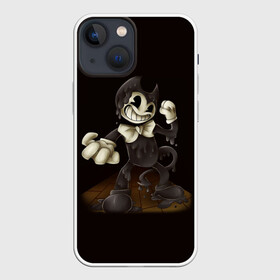 Чехол для iPhone 13 mini с принтом BENDY   ЗЛОЙ БЕНДИ в Новосибирске,  |  | bendy | bendy and the ink machine | tegunvteg | бенди | бени | бенни | бэнди | детская | детям | игра | компьютерная игра | машина | ужастик | чернила | чернильная