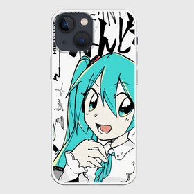 Чехол для iPhone 13 mini с принтом Hatsune Miku (Vocaloid) в Новосибирске,  |  | anime girl | hatsune miku | vocaloid | виртуальная певица | вокалоид | девушка с голубыми волосами | мику хацунэ | музыка