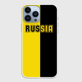 Чехол для iPhone 13 Pro Max с принтом Россия черно желтое RUSSIA   BORUSSIA в Новосибирске,  |  | Тематика изображения на принте: боруссия | желтое | патриот | россия | черное