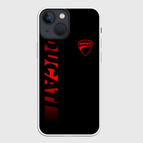 Чехол для iPhone 13 mini с принтом DUCATI BLACK RED LINE в Новосибирске,  |  | ducati | italy | moto | motocycle | racing | sport | дукати | италия | мото | мотоспорт | мотоцикл | рейсинг | спорт