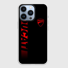 Чехол для iPhone 13 Pro с принтом DUCATI BLACK RED LINE в Новосибирске,  |  | Тематика изображения на принте: ducati | italy | moto | motocycle | racing | sport | дукати | италия | мото | мотоспорт | мотоцикл | рейсинг | спорт