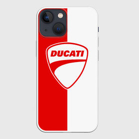 Чехол для iPhone 13 mini с принтом DUCATI WHITE RED STYLE LOGO в Новосибирске,  |  | ducati | italy | moto | motocycle | racing | sport | дукати | италия | мото | мотоспорт | мотоцикл | рейсинг | спорт