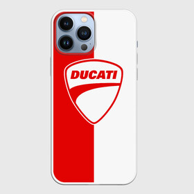Чехол для iPhone 13 Pro Max с принтом DUCATI WHITE RED STYLE LOGO в Новосибирске,  |  | ducati | italy | moto | motocycle | racing | sport | дукати | италия | мото | мотоспорт | мотоцикл | рейсинг | спорт