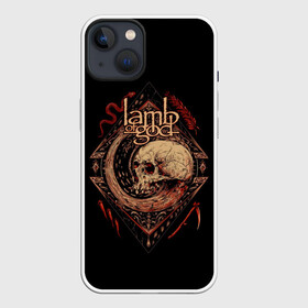 Чехол для iPhone 13 с принтом LOG Skull в Новосибирске,  |  | alternative | lamb of god | log | metall | music | rock | альтернатива | ламб оф гад | ламб оф год | металл | музыка | рок