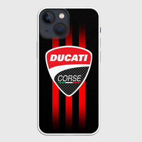 Чехол для iPhone 13 mini с принтом DUCATI CARBON LOGO | ITALY CONCERN в Новосибирске,  |  | Тематика изображения на принте: ducati | italy | moto | motocycle | racing | sport | дукати | италия | мото | мотоспорт | мотоцикл | рейсинг | спорт