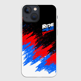 Чехол для iPhone 13 mini с принтом RIDE OR DIE RUSSIA EXTREME в Новосибирске,  |  | bike | colors | cycle | paints | patriot | ride of die | russia | брызги красок | вело | велосипед | велострана | катай или умри | патриотизм | россия