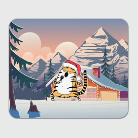 Прямоугольный коврик для мышки с принтом Тигр поет песни в караоке в Новосибирске, натуральный каучук | размер 230 х 185 мм; запечатка лицевой стороны | 2022 | год тигра | новый год | новый год 2022 | символ года | тигр | тигренок | тигрица | тигры