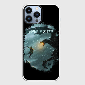 Чехол для iPhone 13 Pro Max с принтом TES SKYRIM FIGHT DRAGON в Новосибирске,  |  | dovahkiin | dragon | dragonborn | fus ro dah | oblivion | rpg | skyrim | tes | tes 5 | tes skyrim | tes v | the elder scrolls | the elder scrolls skyrim | we know | докавин | дракон | мы знаем | обливион | рпг | скайрим | фус ро дах